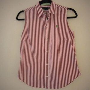 Ralph Lauren Sleeveless Button Blouse